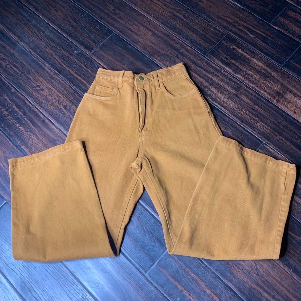 Los Angeles Apparel denim jeans 100% cotton brown California classic